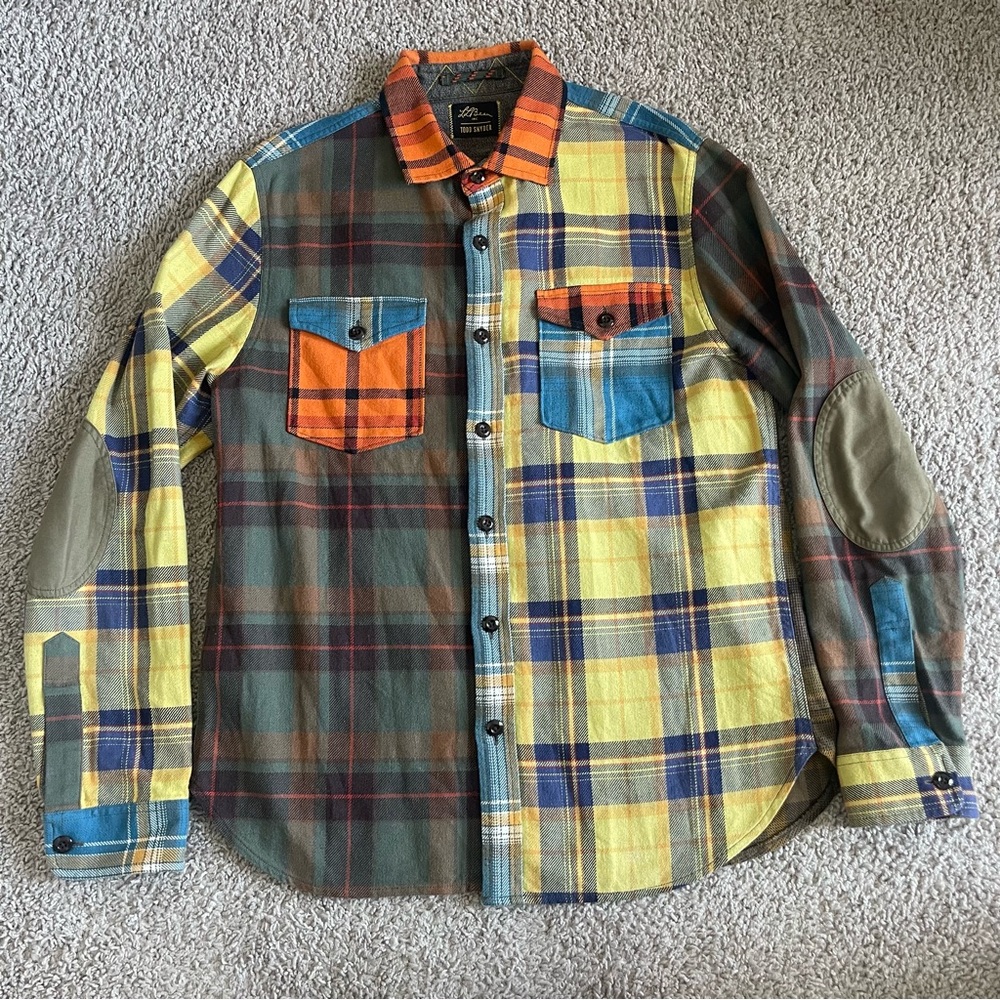 Todd Snyder x LL Bean Plaided Button Down Flannel Shirt